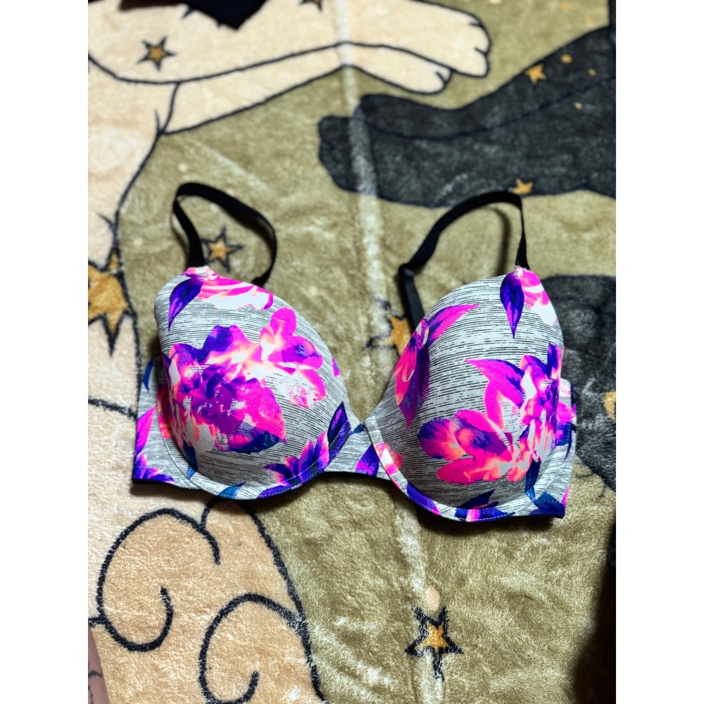 PINK Victoria's Secret 34DD Floral Print Lightly Lined Everyday Bra